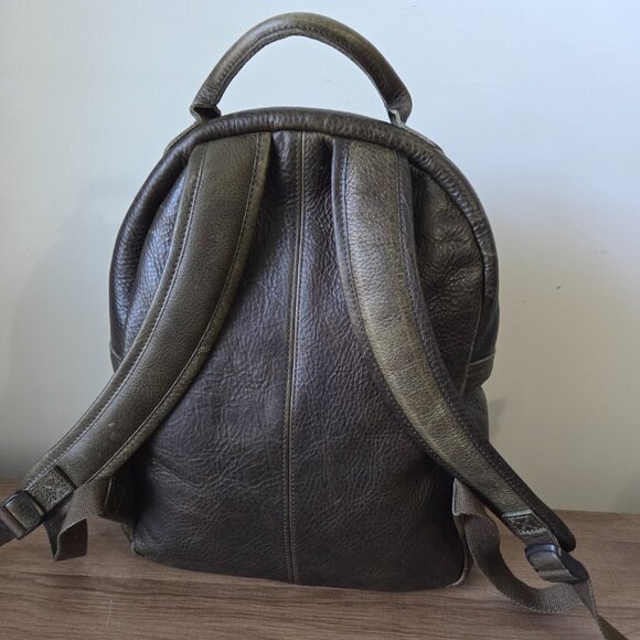 EUC DULUTH TRADING CO LIFETIME LEATHER PREMIUM FULL GRAIN COWHIDE BACKPACK GREEN - Picture 7 of 16